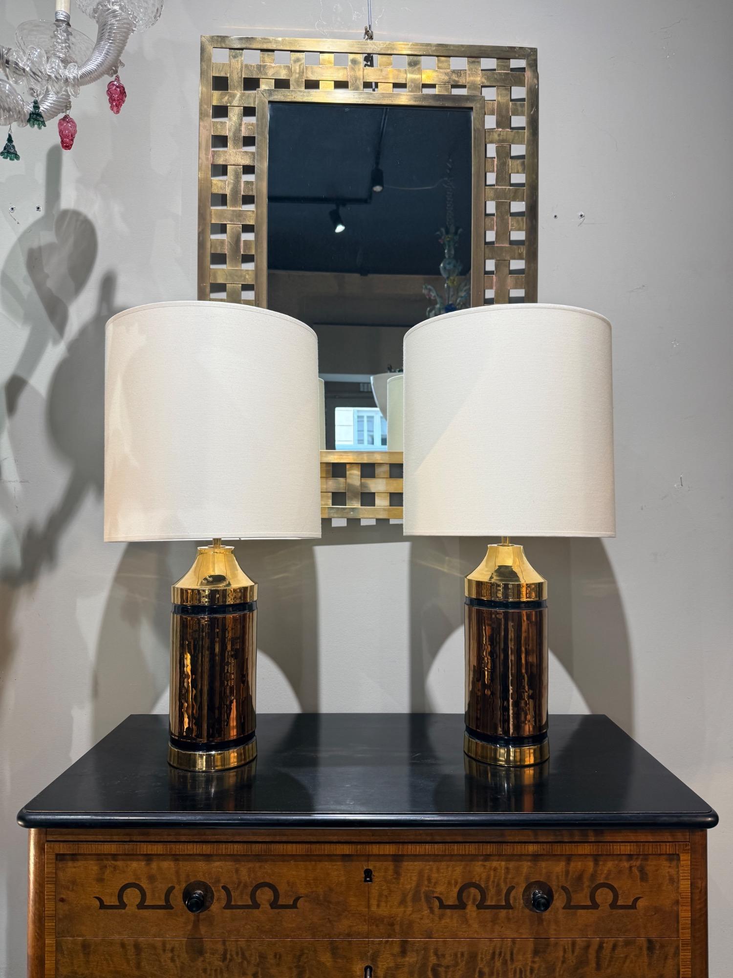 Pair of ceramic lamps Bitossi Sweden 1970