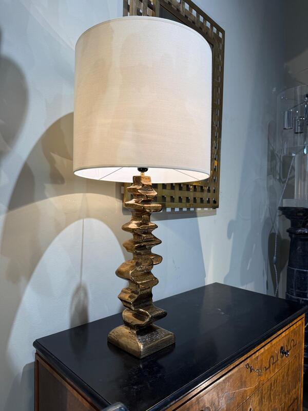 Tall bronze lamp circa 1970 
