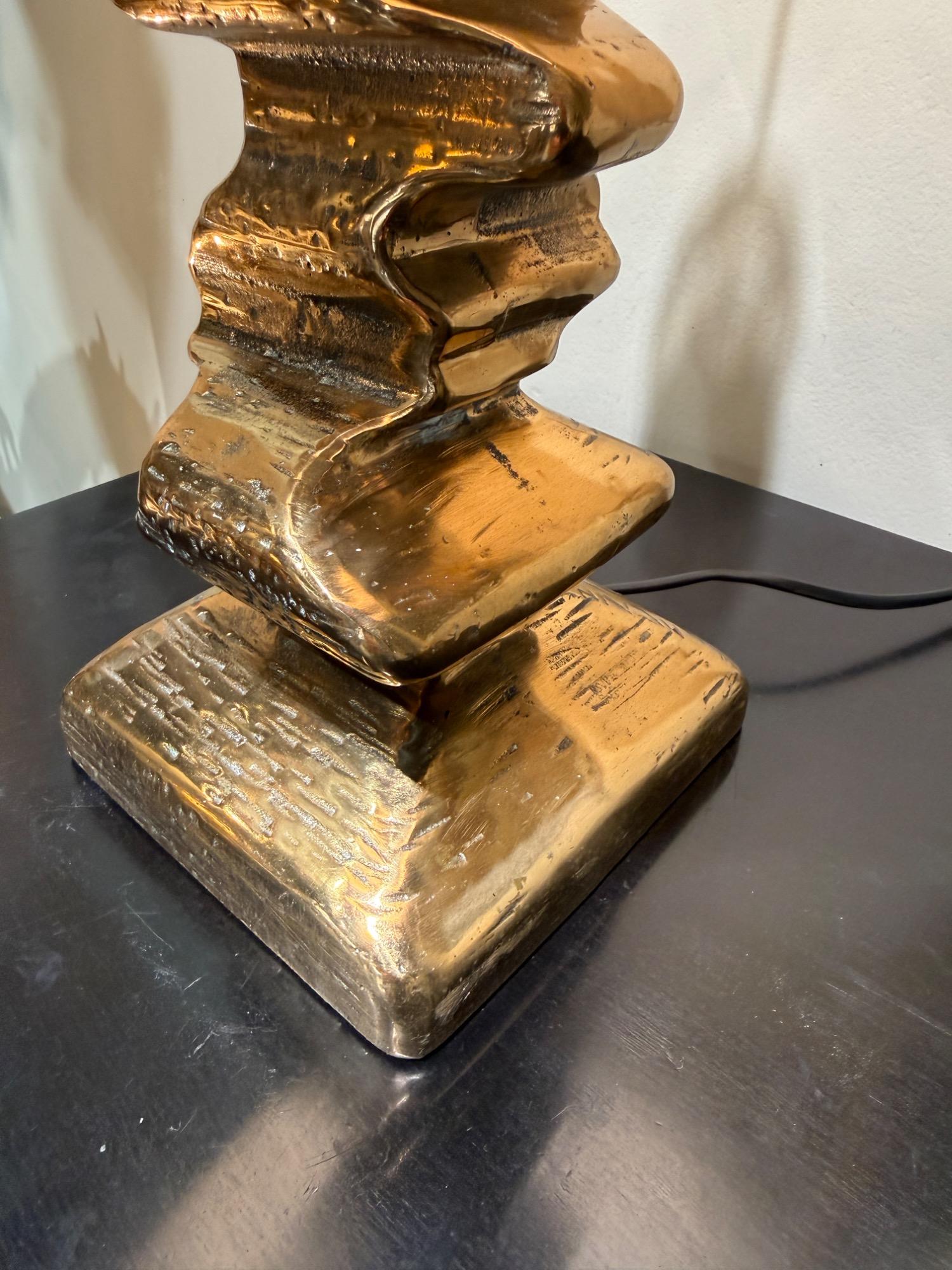 Tall bronze lamp circa 1970 