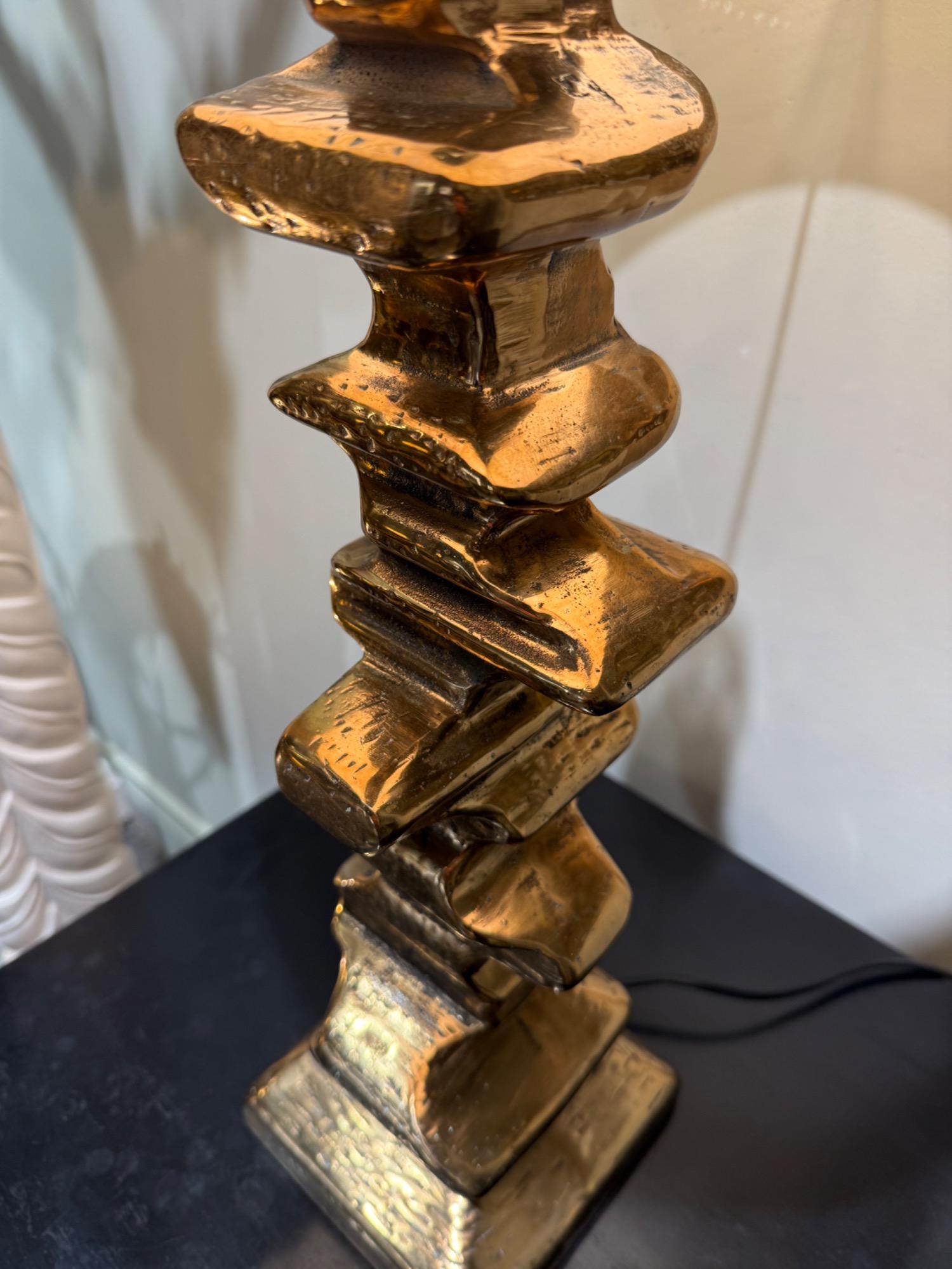 Tall bronze lamp circa 1970 