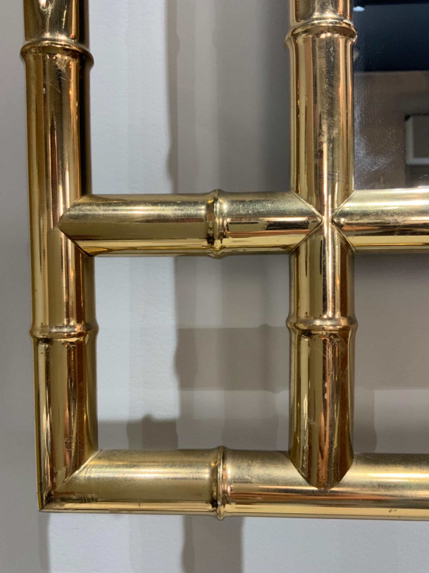 1970 italian brass mirror 