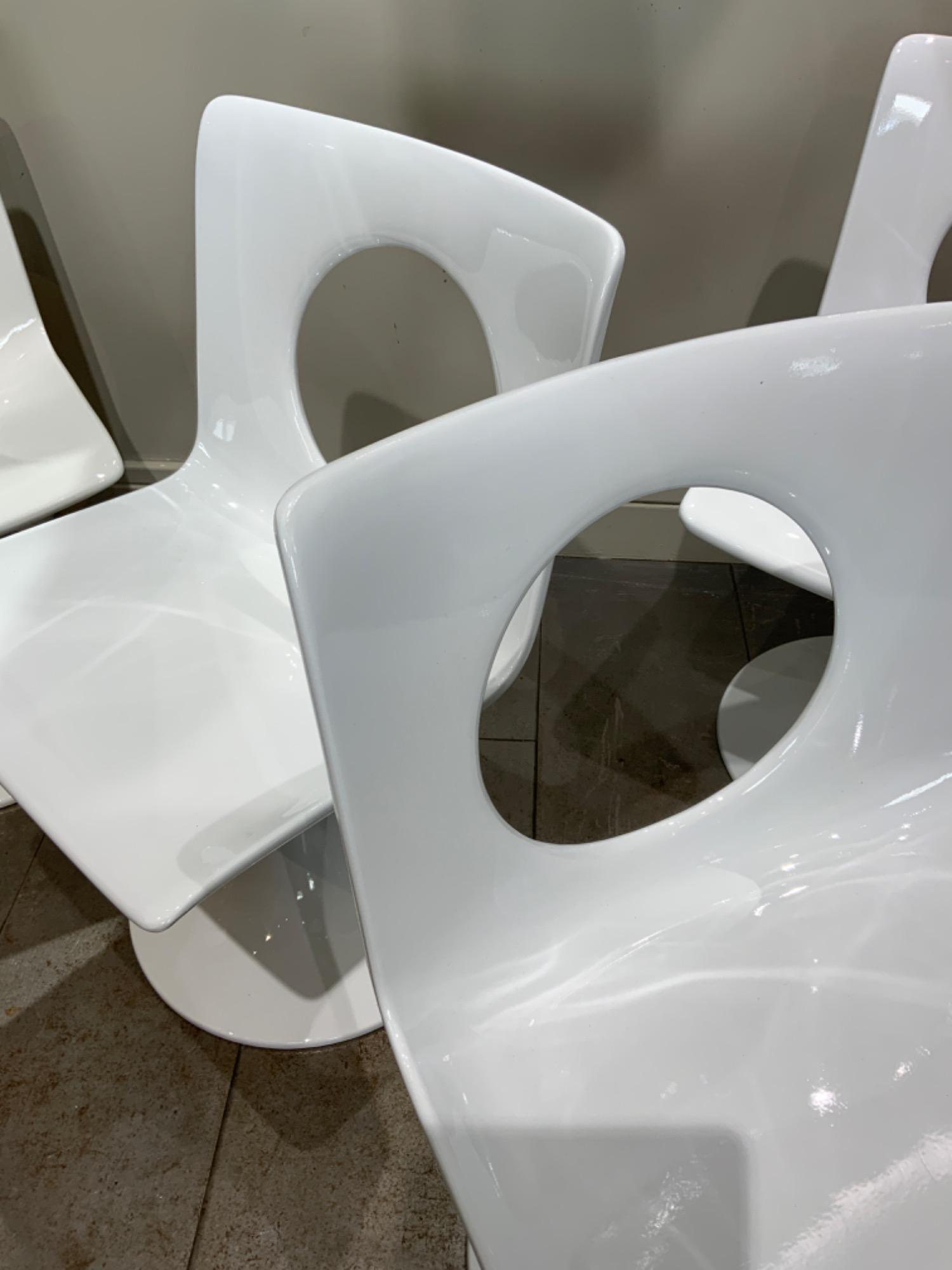 4 fiberglass rotating chairs Carl Gustaf Hiort af Ornas 1970
