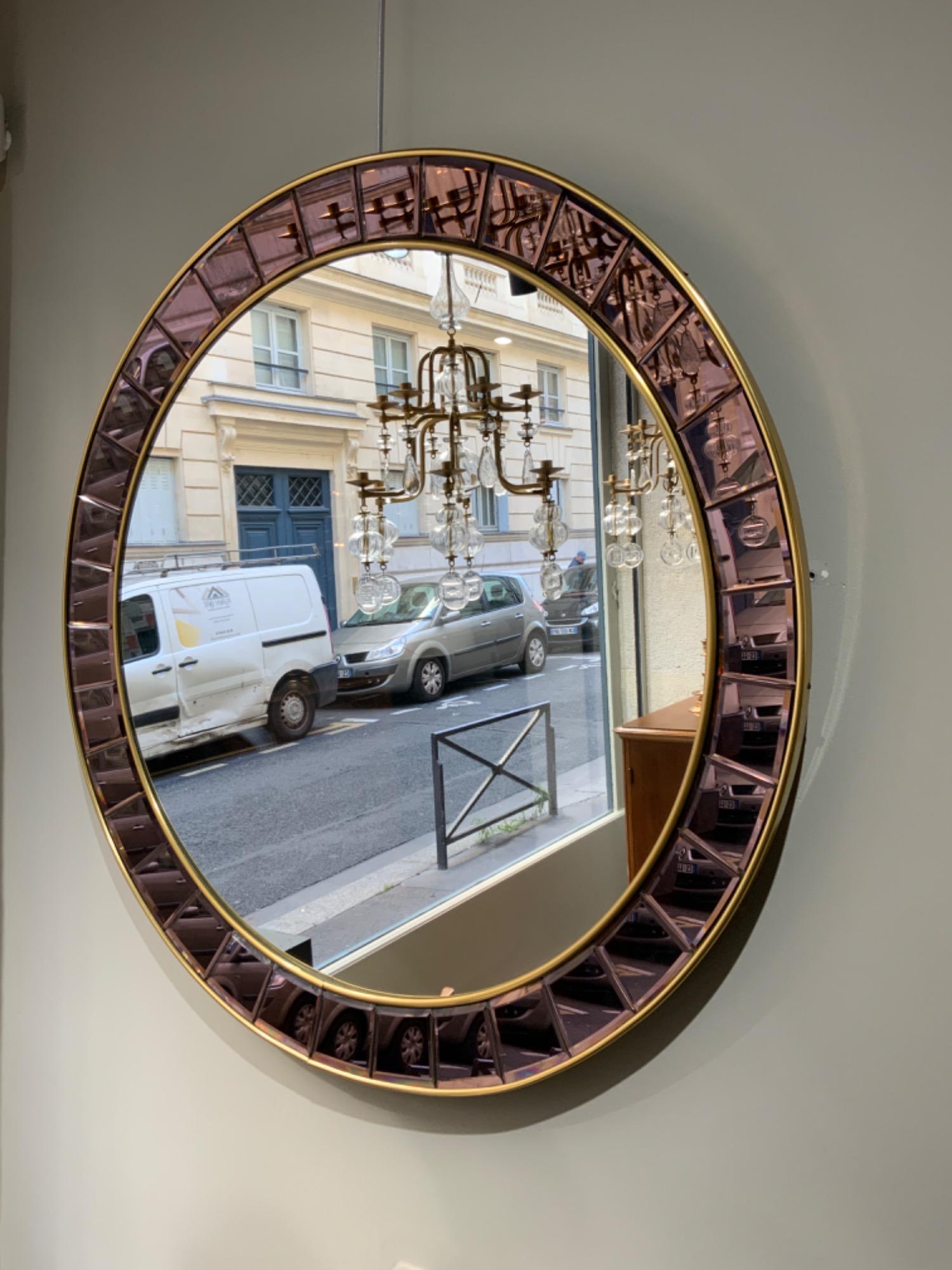 Cristal art mirror italy 1960 