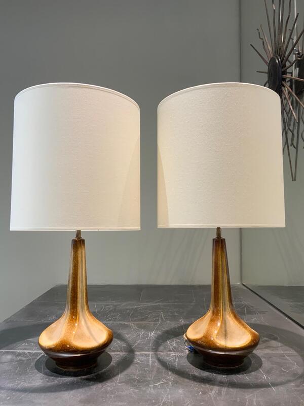 Pair of ceramic lamps Soholm Denmark 1970