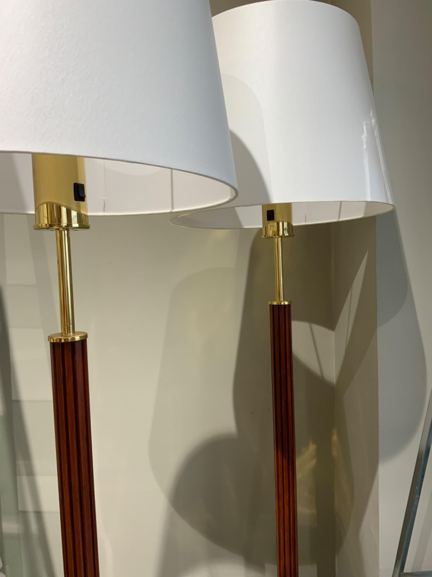 Pair of floor lamps H A jakobsson sweden 1960