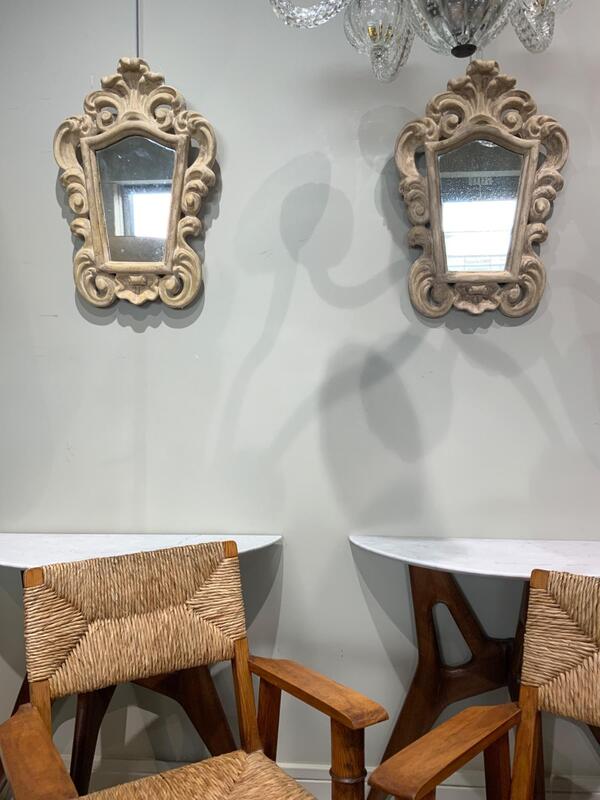 Pair of french plaster mirrors circa 1940