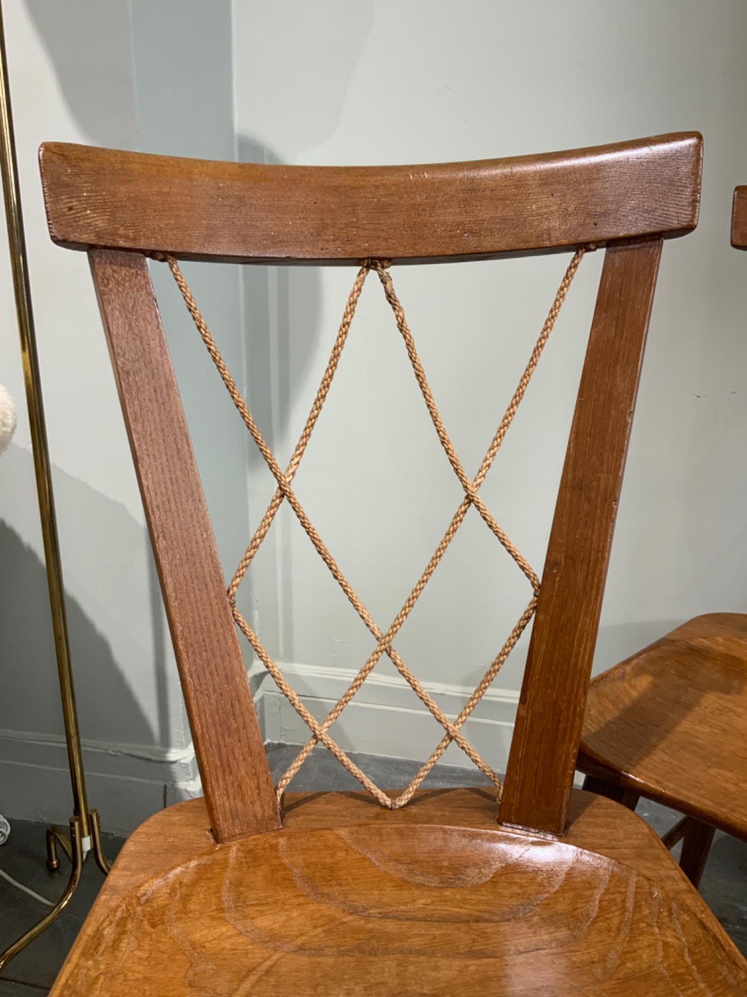 Pair of oak chairs G Pecorini circa 1940 