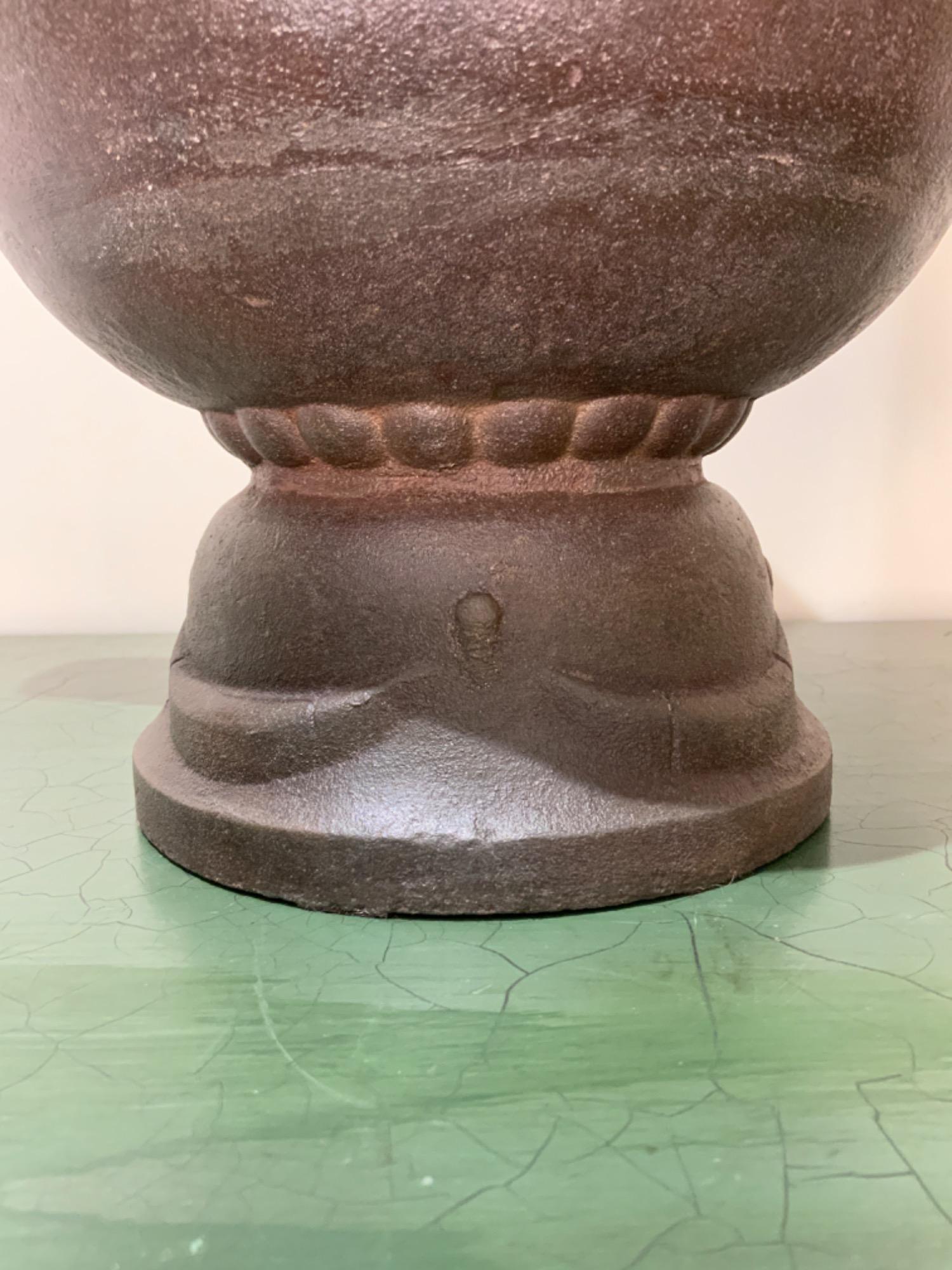 Swedish cast iron urn circa 1950 