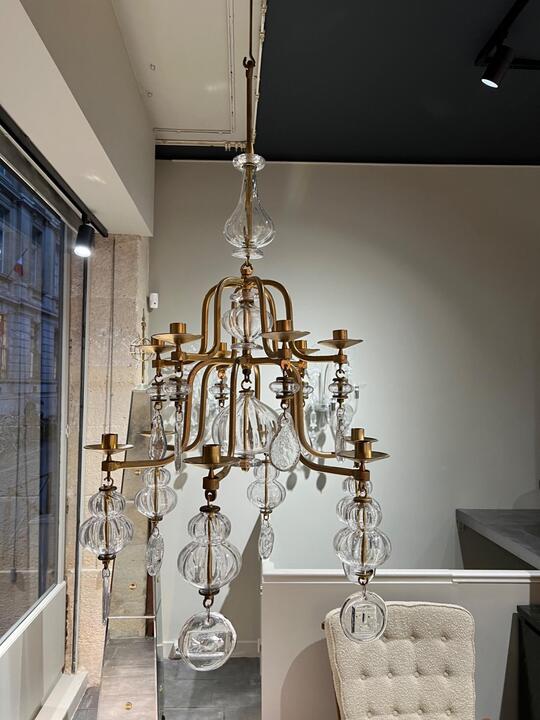 12 arms chandelier Erik Hoglund Sweden 