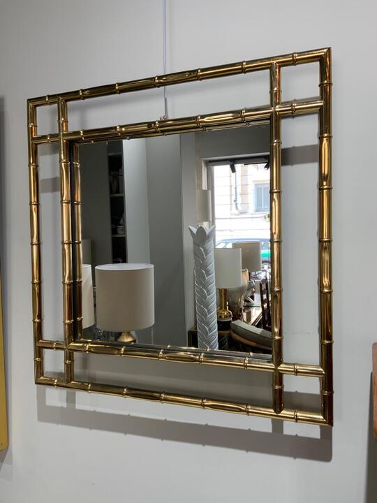 1970 italian brass mirror 