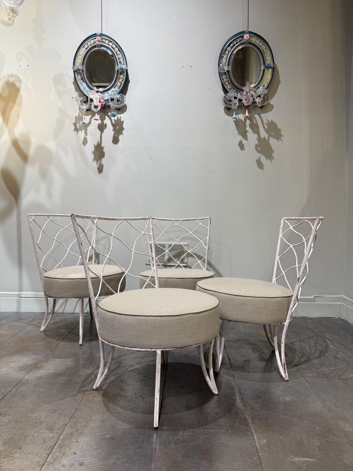 4 wrought iron chairs corca 1940 - 