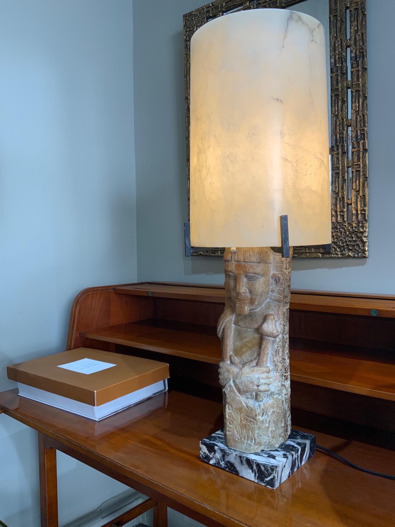 Alabaster lamp corca 1970