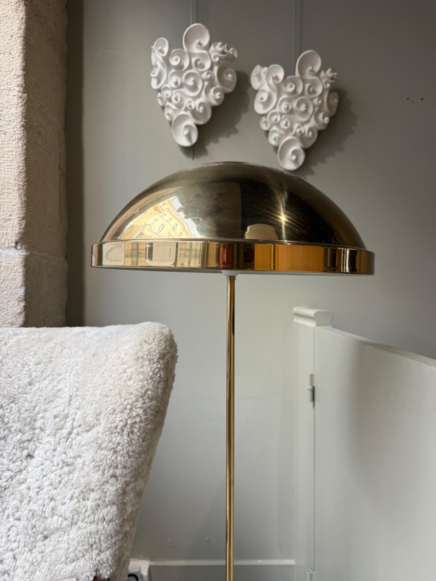 Brass floor lamp Bergboms Sweden circa 1970