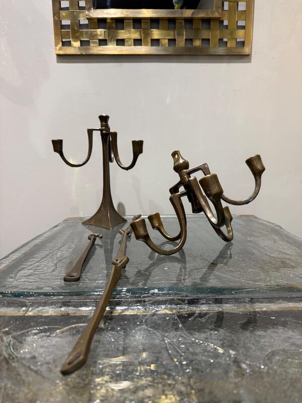Bronze pendant & candelholder - Michael Harjes Germany 1970