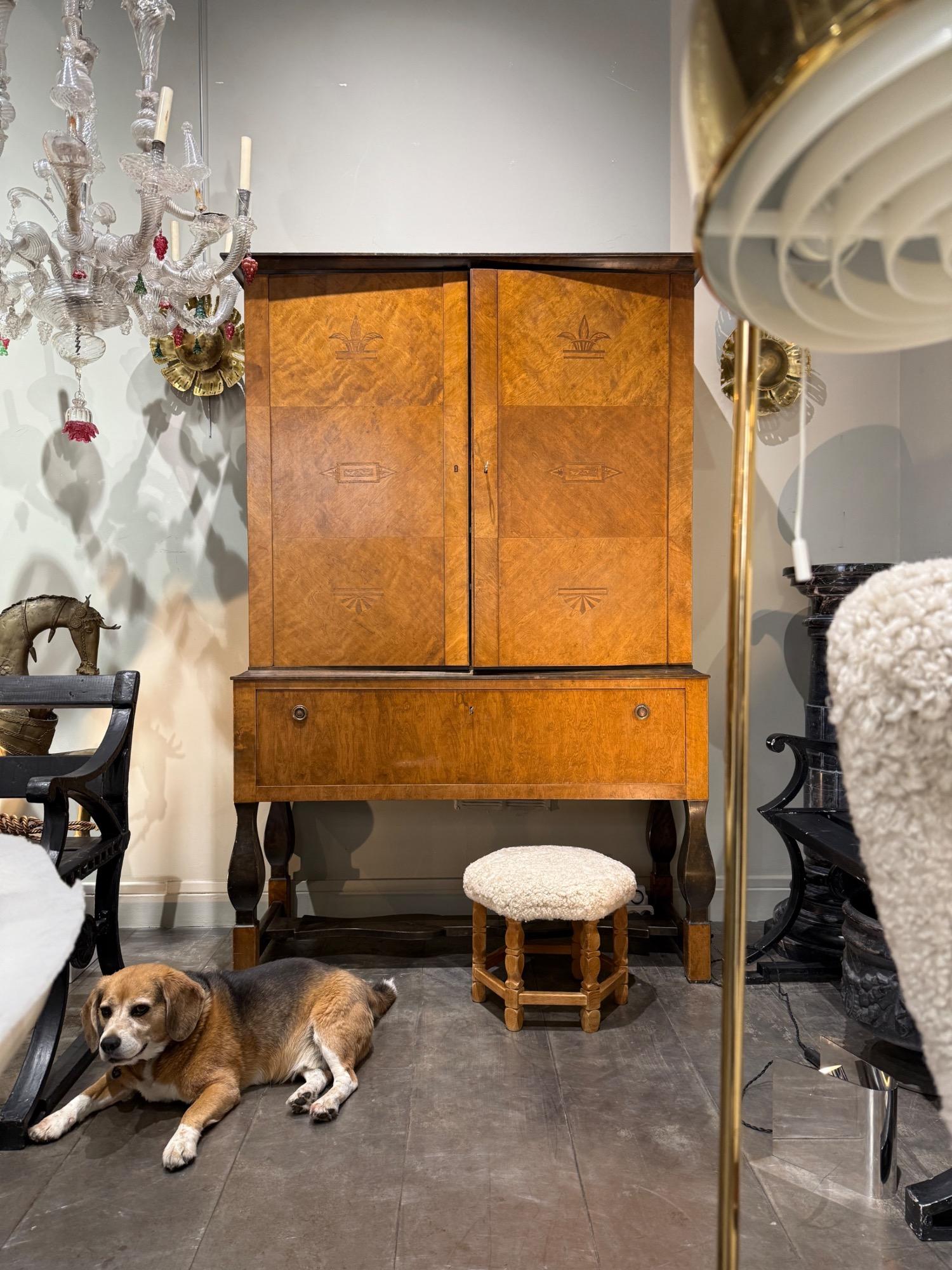 Carl Malmsten birch cabinet circa 1920