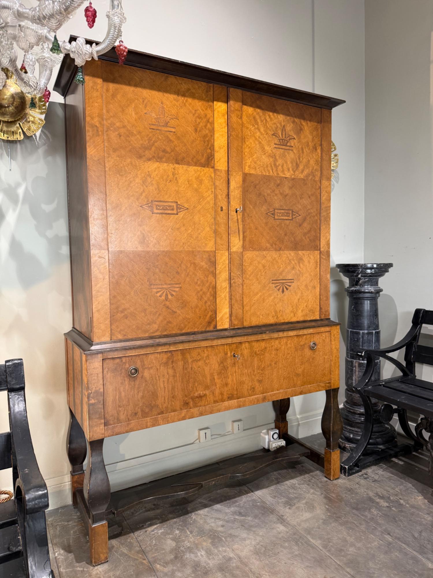 Carl Malmsten birch cabinet circa 1920