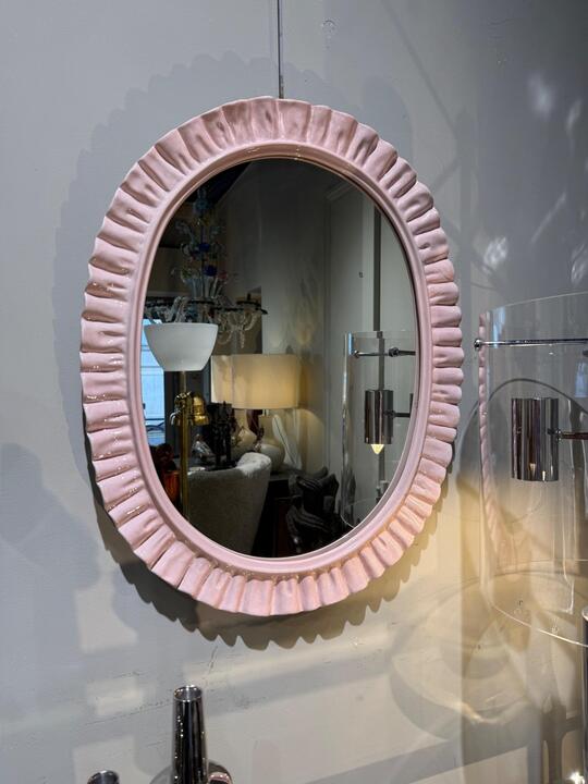 Ceramic mirror La Farnesiana italy 1970