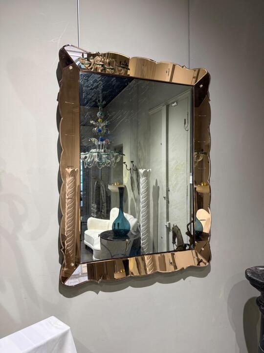 Cristal art mirror italie corca 1960