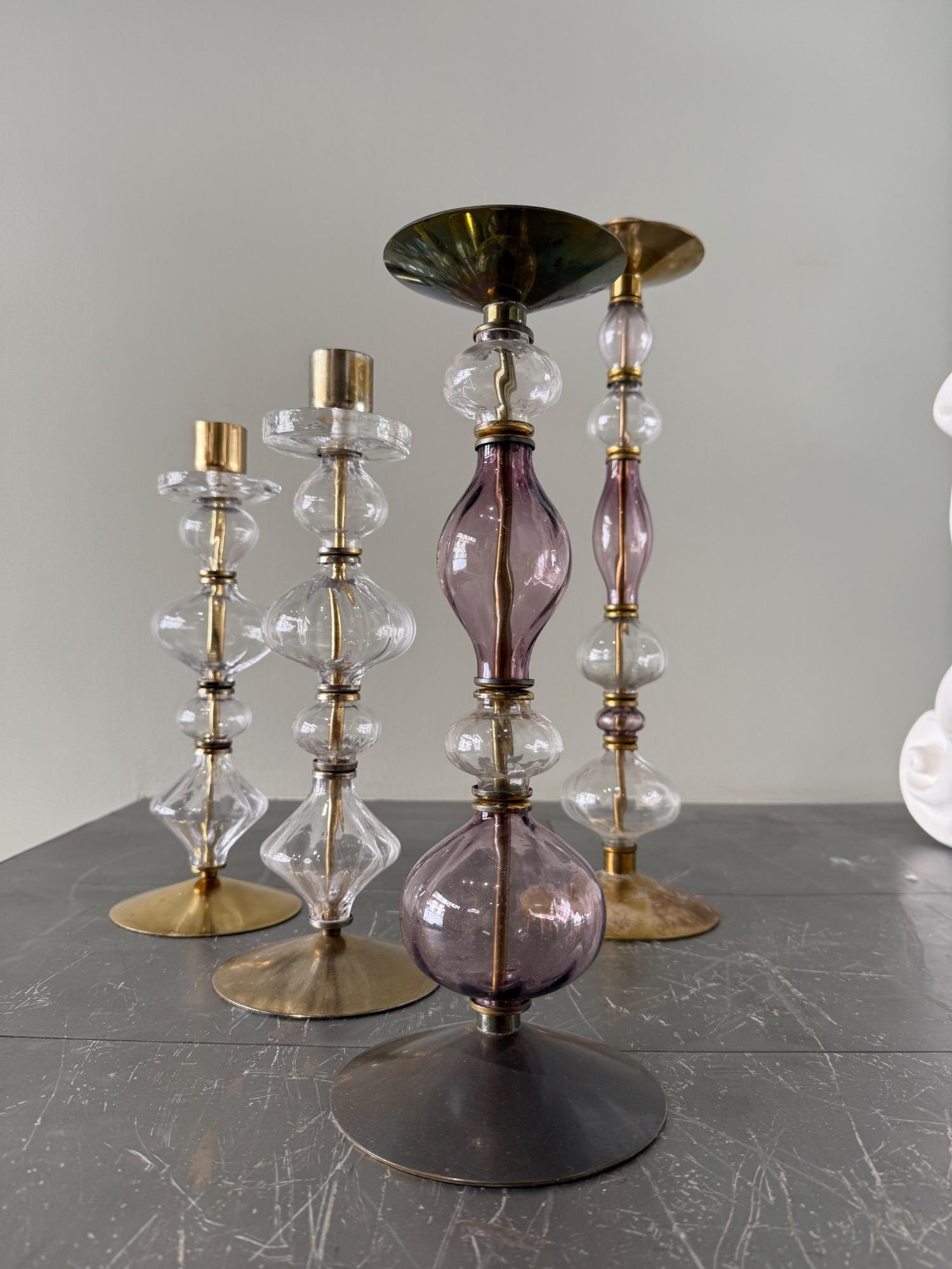 Erik Hoglund 4 candelsticks Sweden 1970