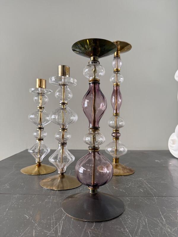 Erik Hoglund 4 candelsticks Sweden 1970