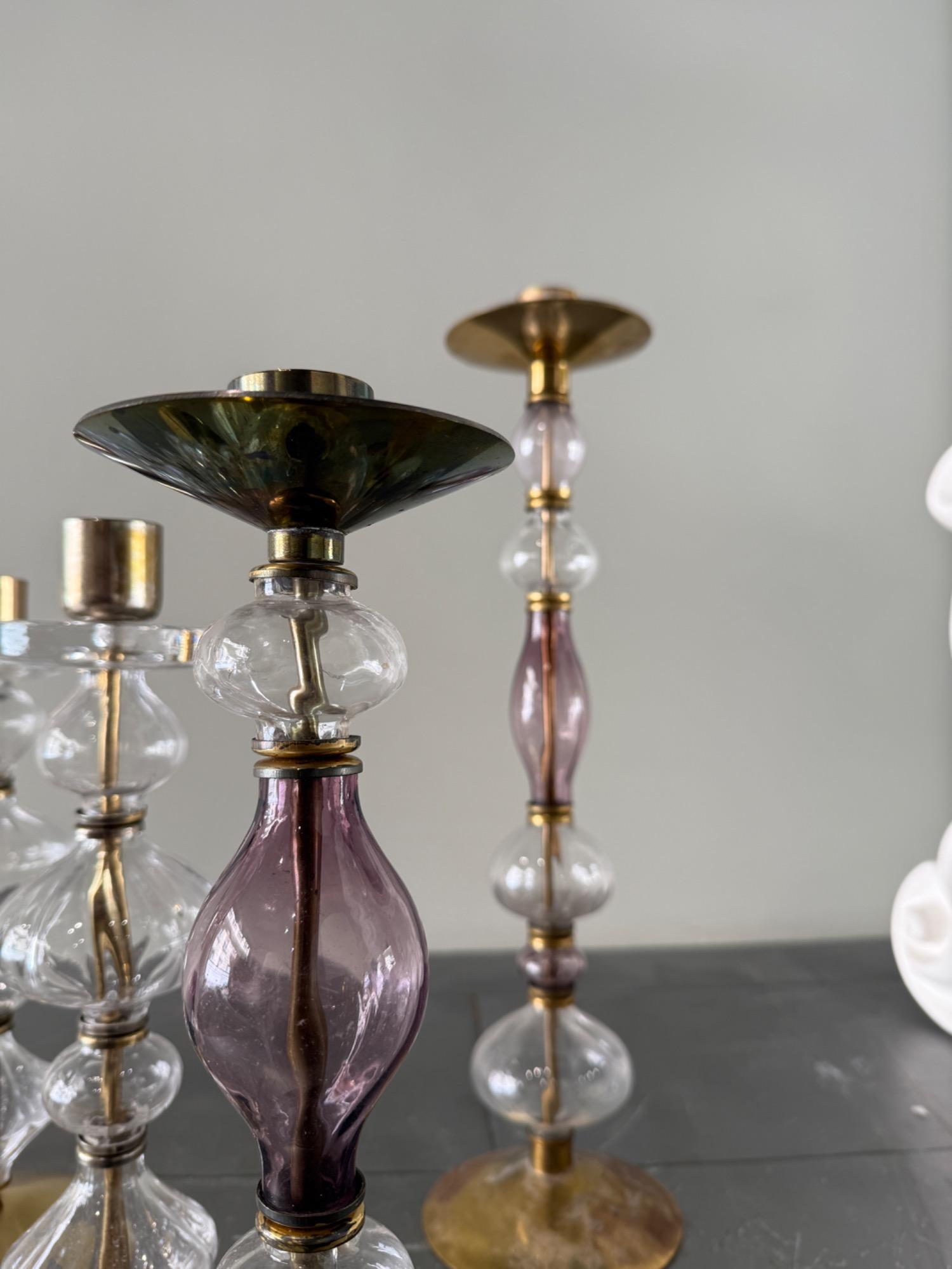 Erik Hoglund 4 candelsticks Sweden 1970