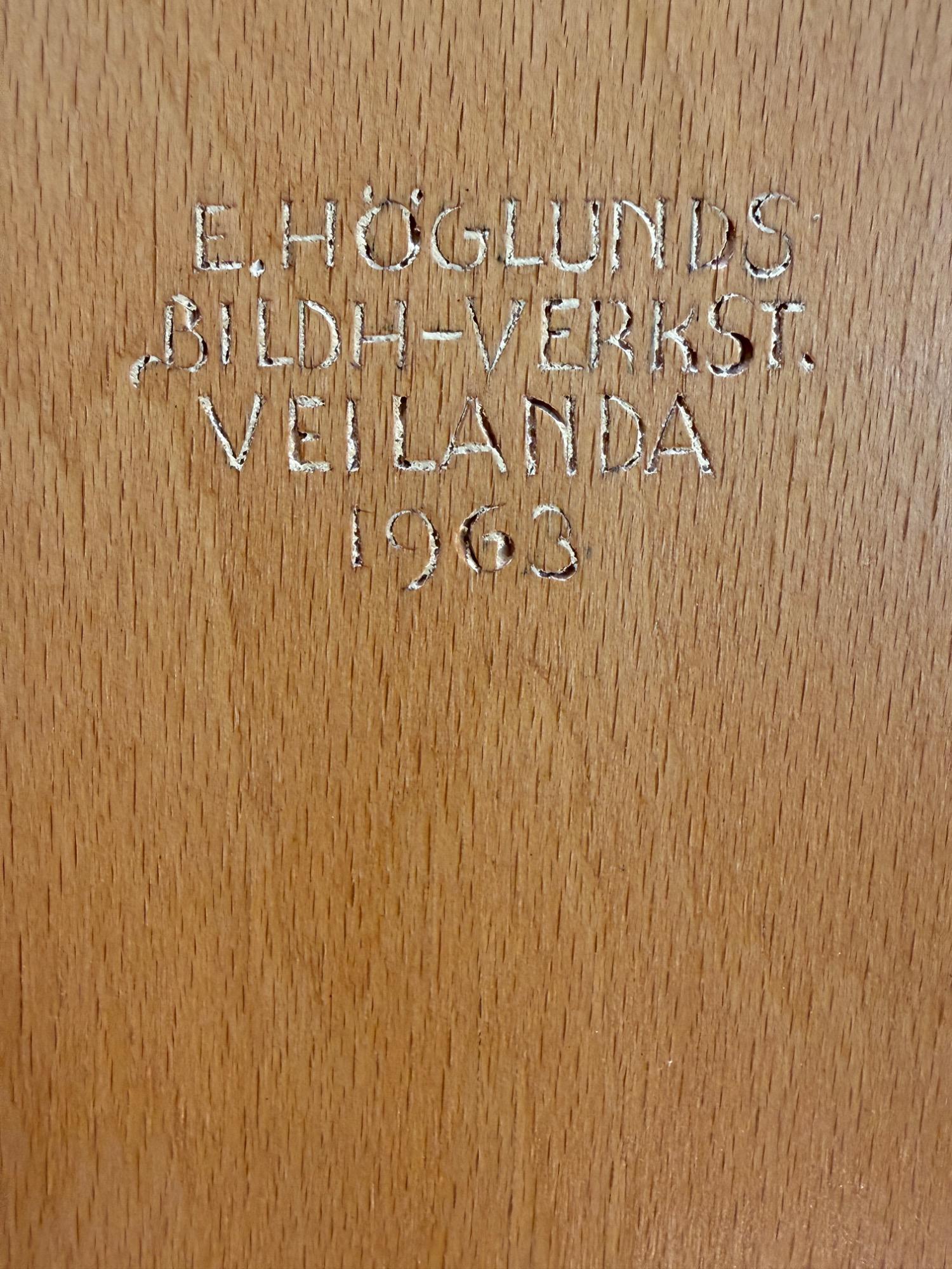 Eugen Hoglund cabinet 1963 signed