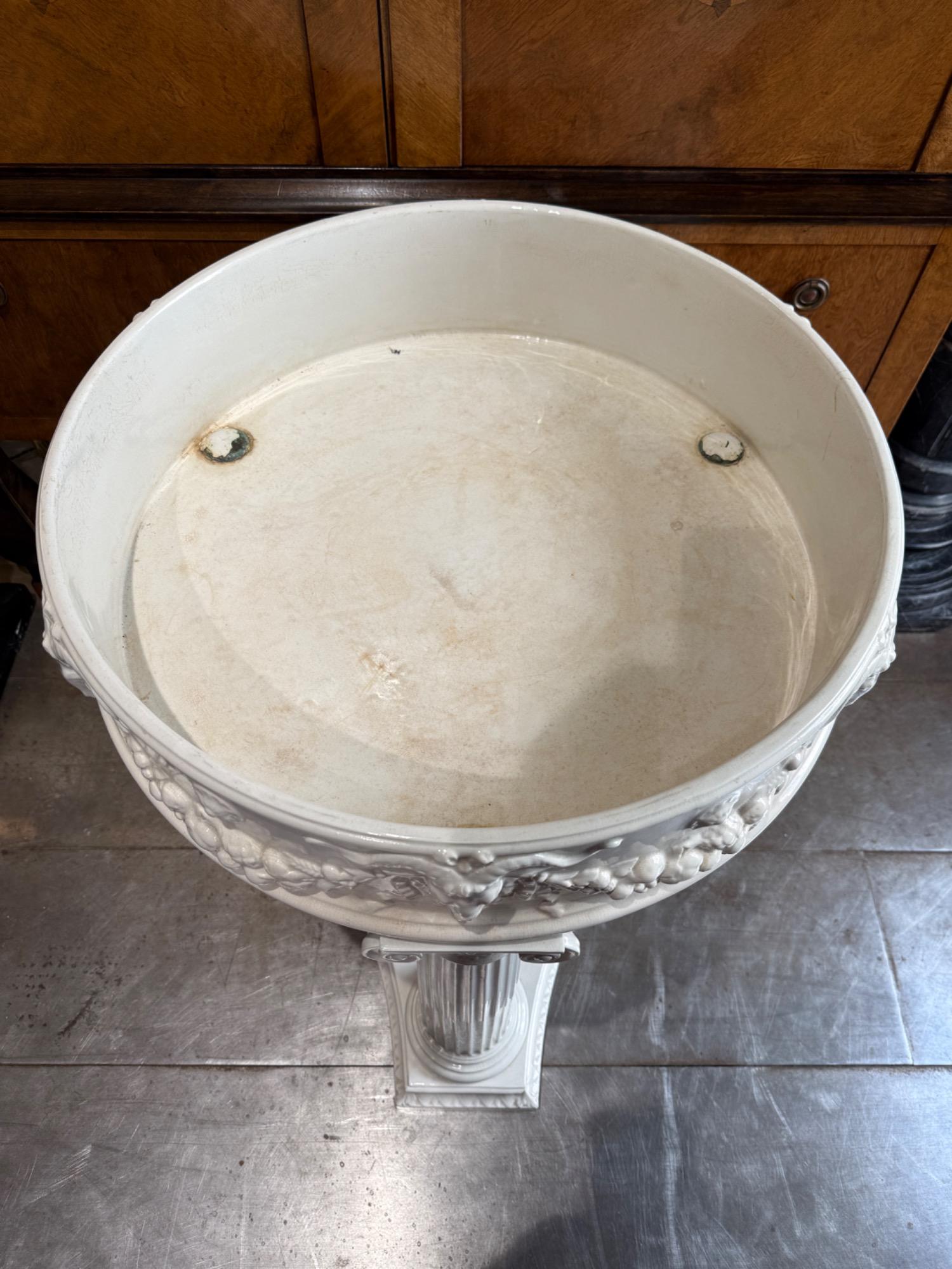 Flower table Gustavsberg Sweden early 20thc 