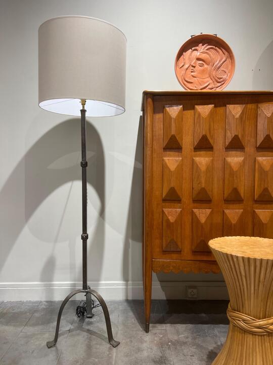 French iron floor lamp circa 1960 