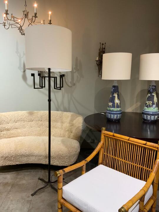 French iron floor lamp circa 1970 