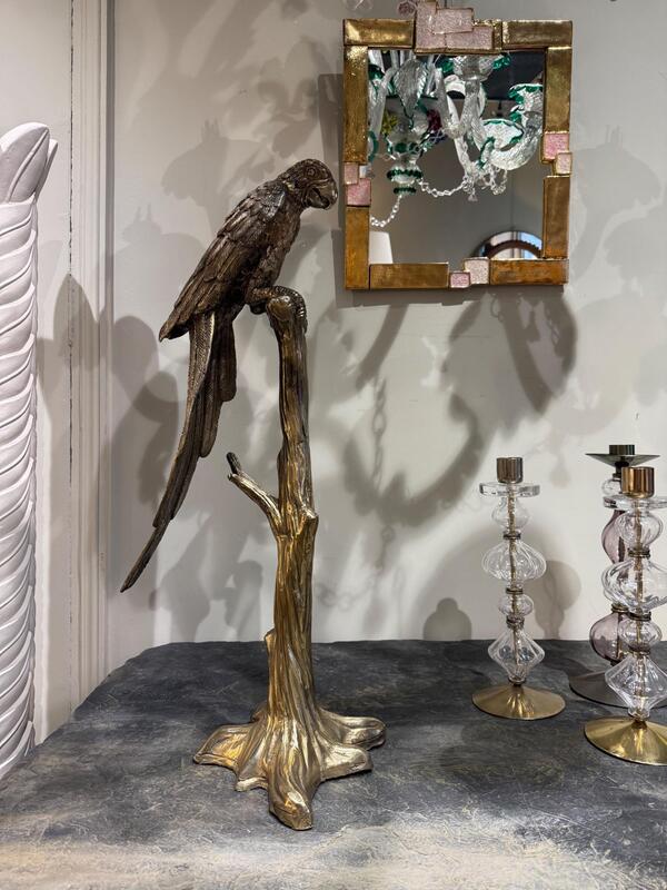 Gilt bronze parrot circa 1970