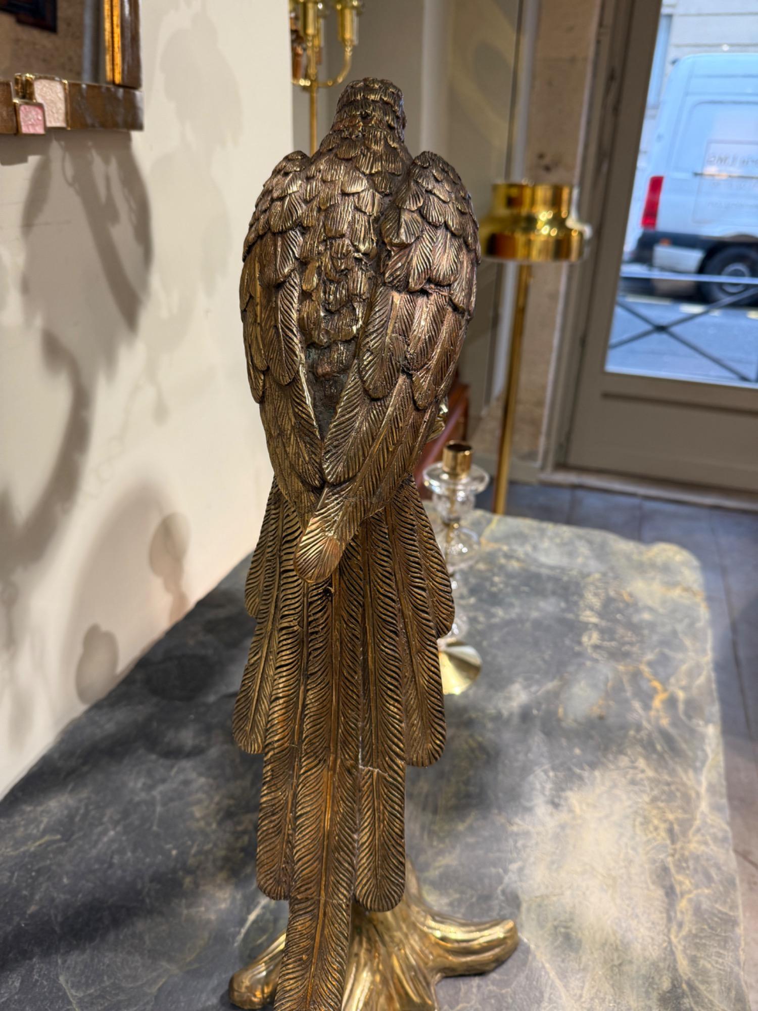 Gilt bronze parrot circa 1970