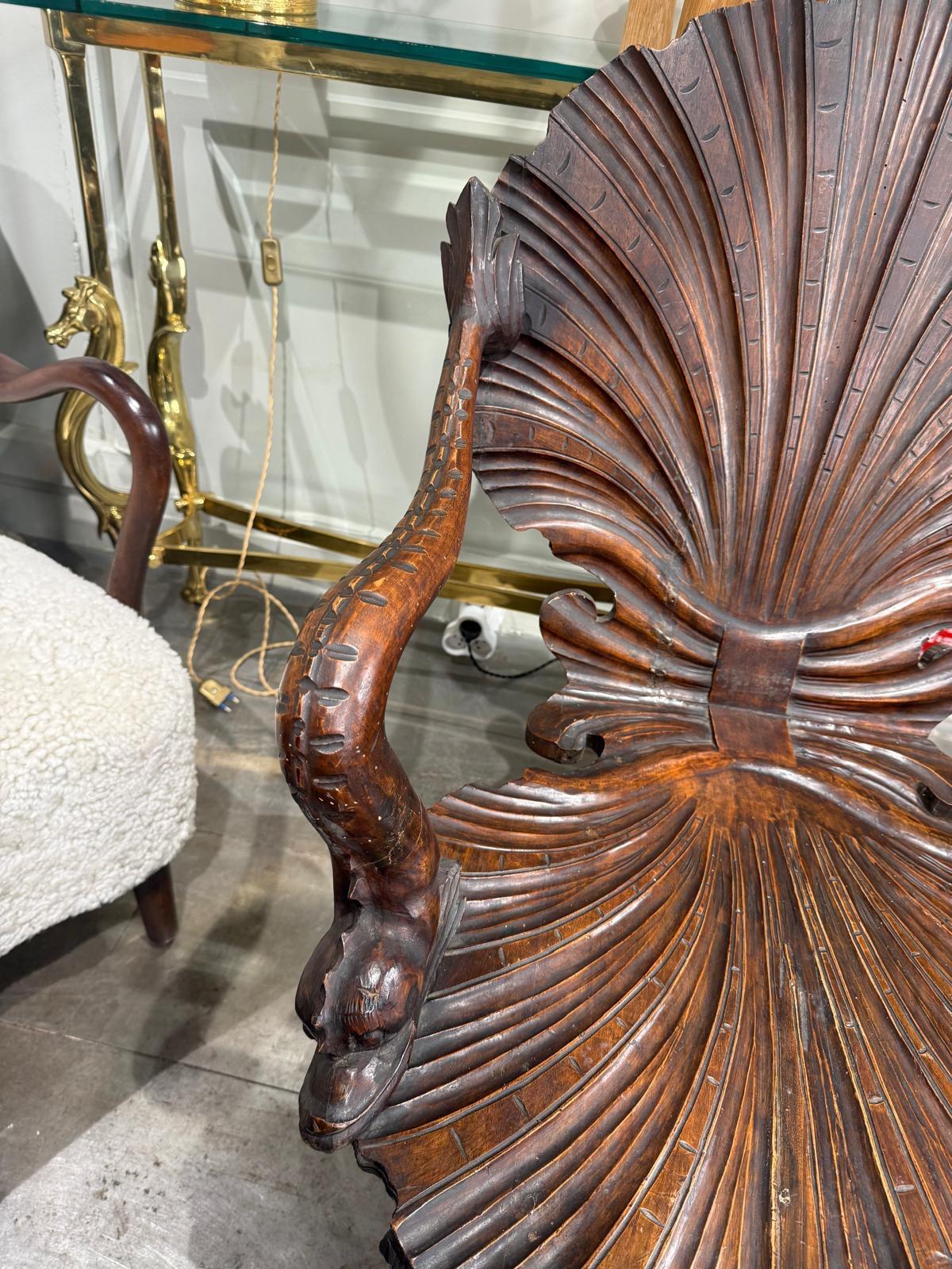 Grotto chair Venice 19th c 