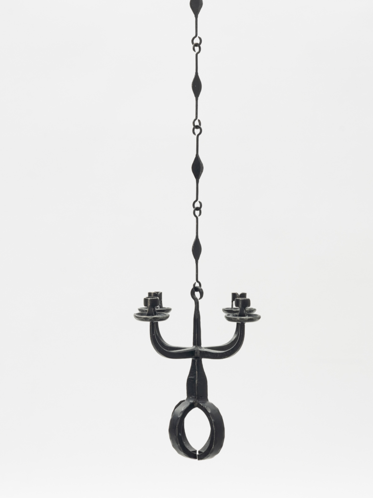 Hand wrought iron Chandelier Bertil Valien sweden 1970