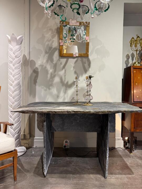 Impressive old slate table circa 1950 
