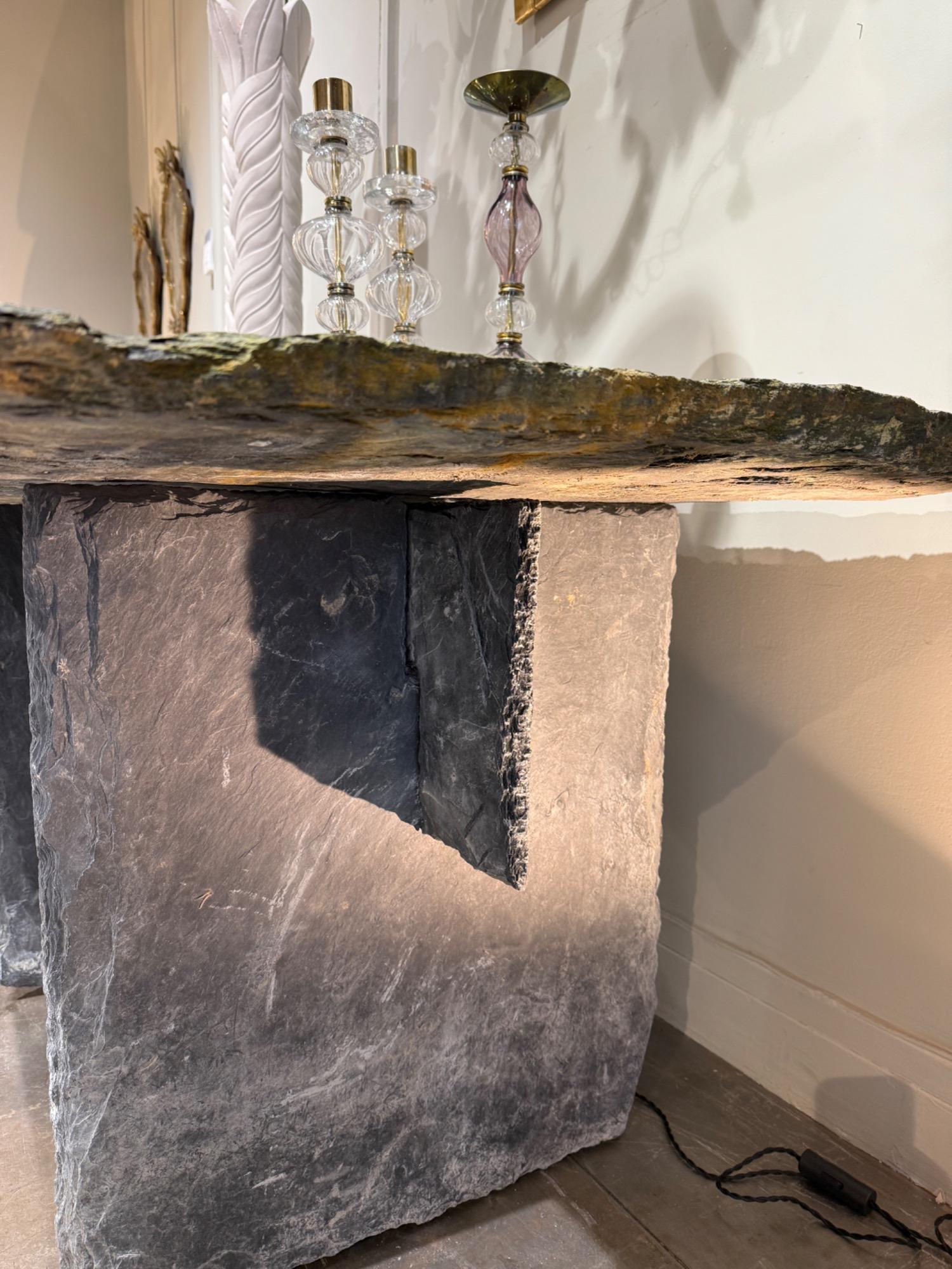 Impressive old slate table circa 1950 