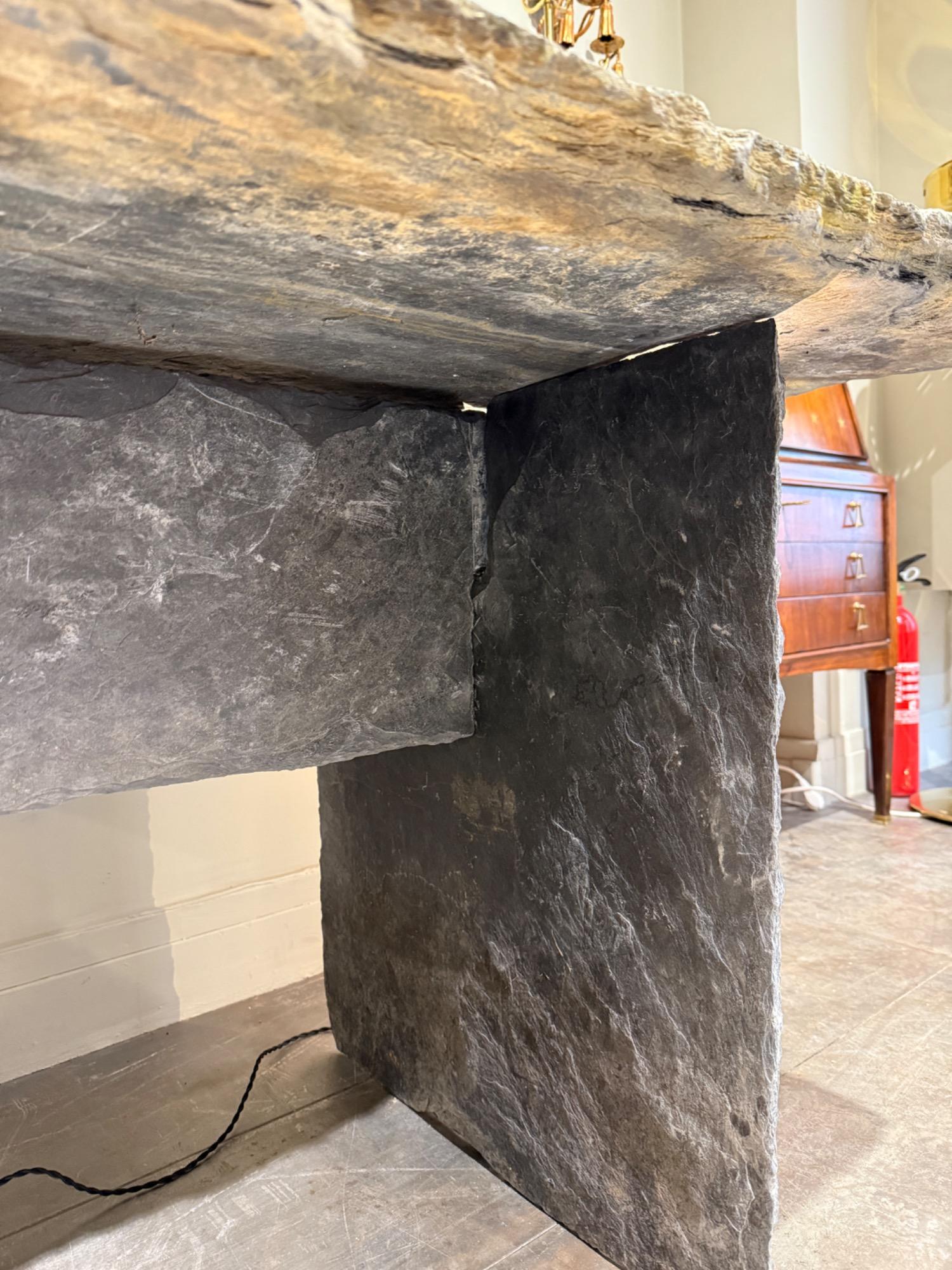 Impressive old slate table circa 1950 