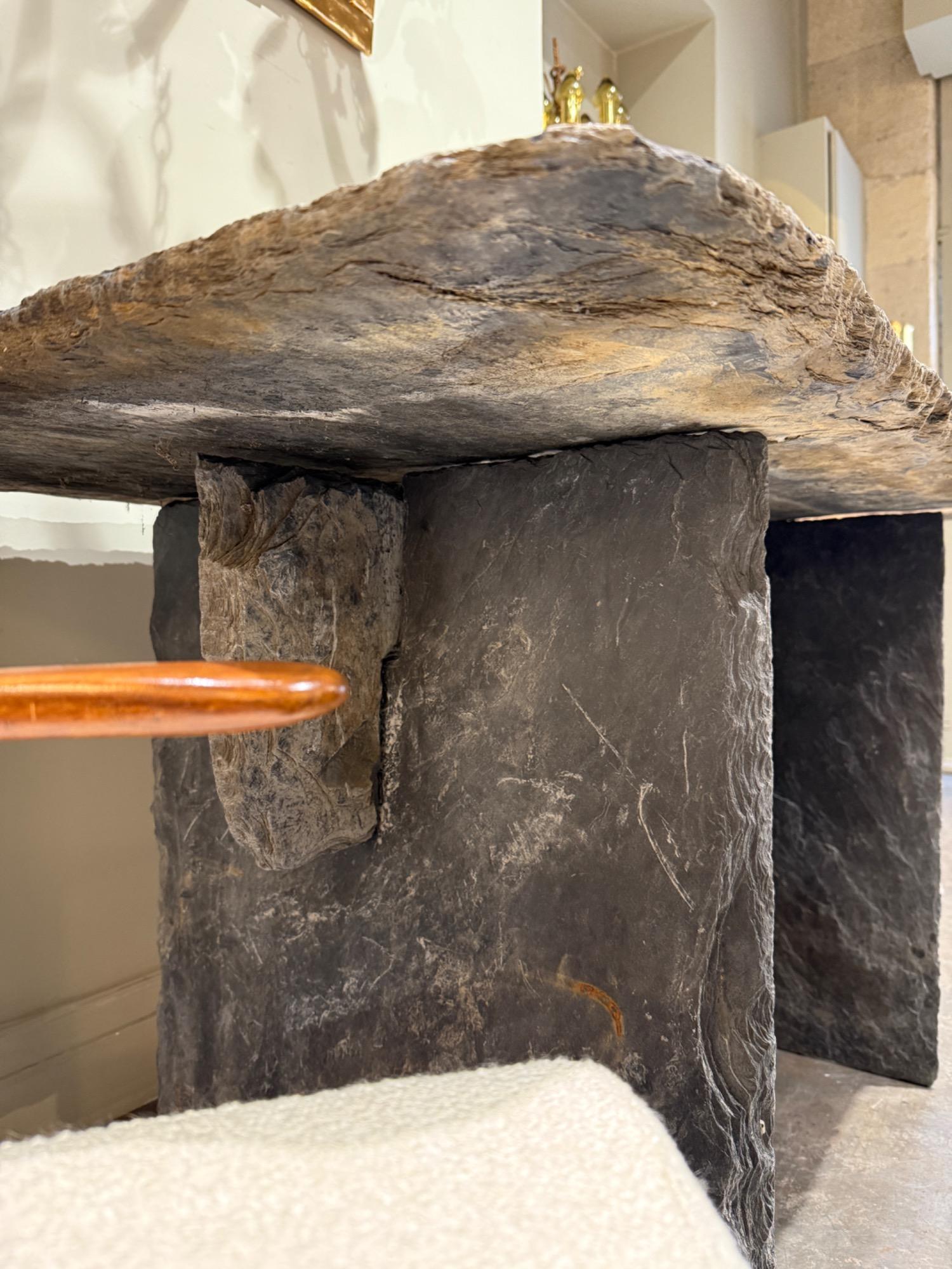 Impressive old slate table circa 1950 