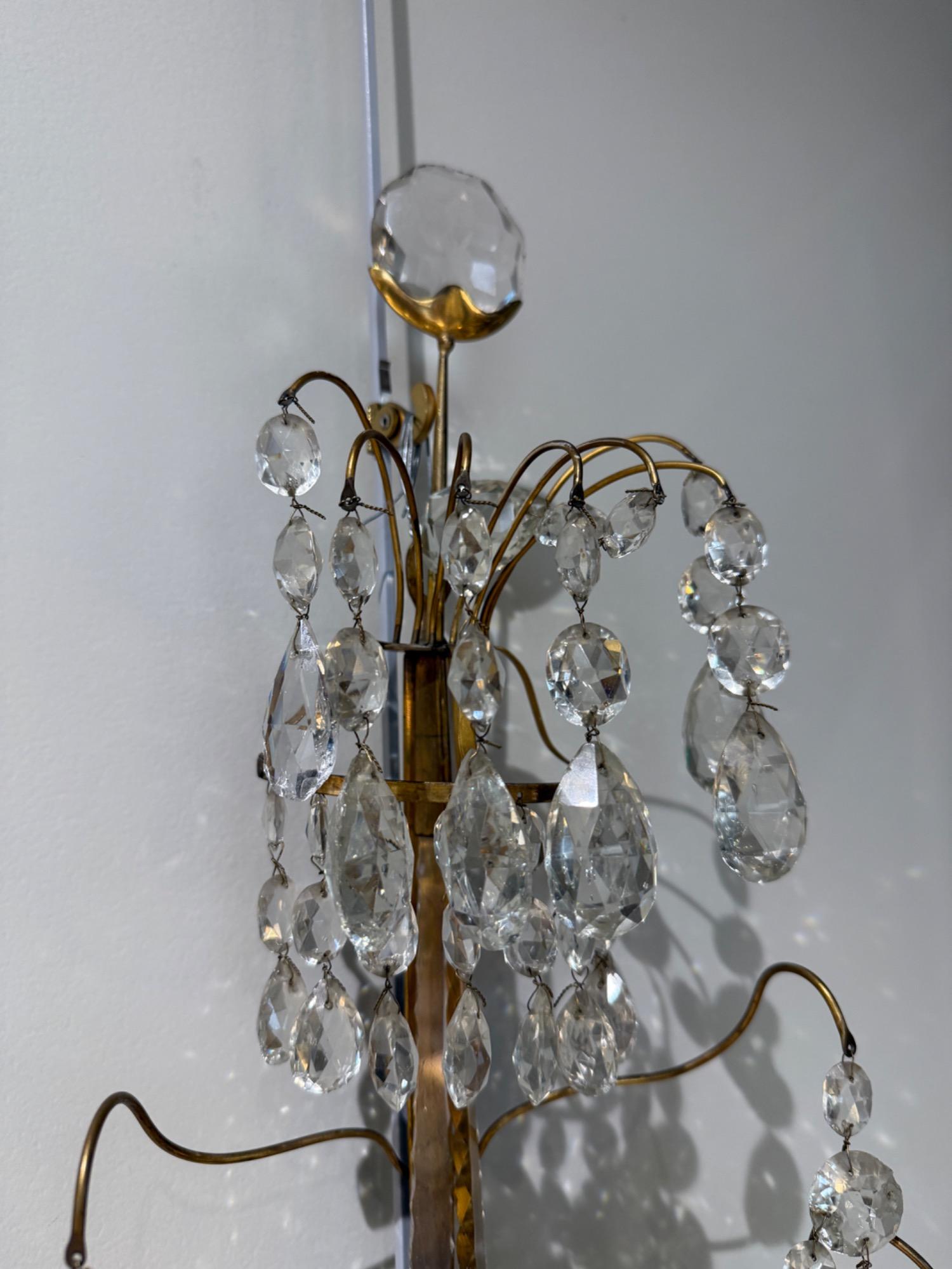 Impressive pair of sconces Sweden late 18th c 