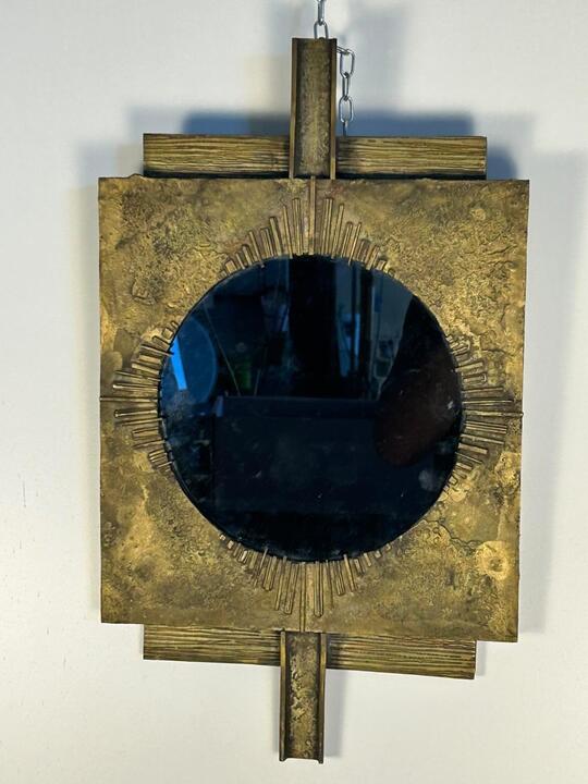 Italian bronze mirror corca 1970