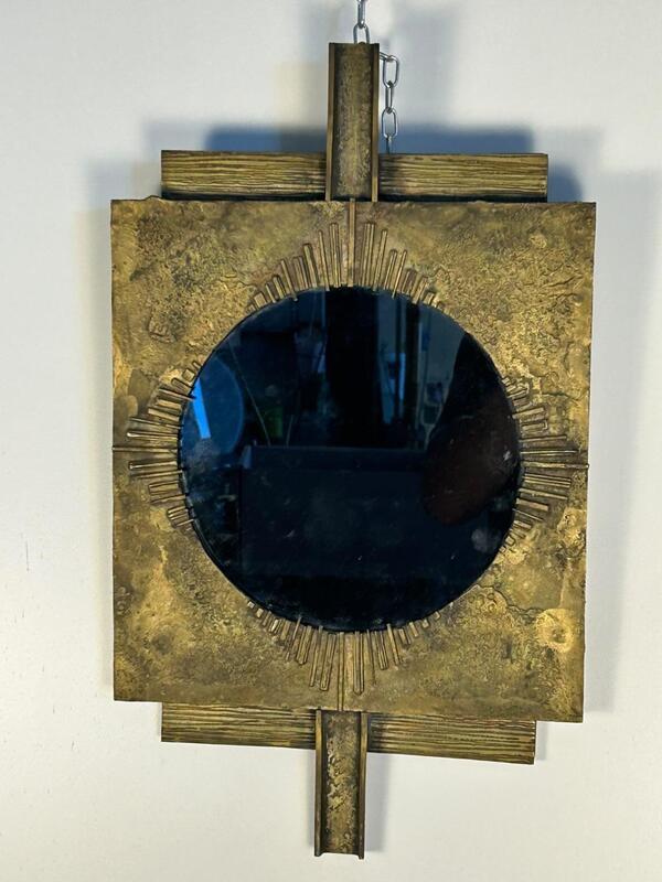Italian bronze mirror corca 1970