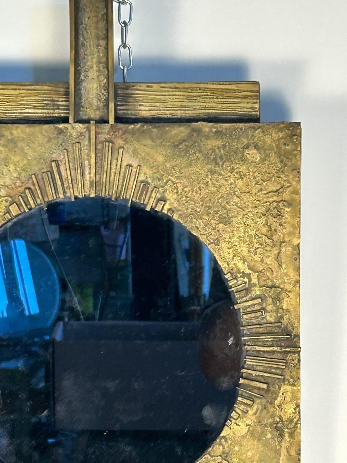 Italian bronze mirror corca 1970