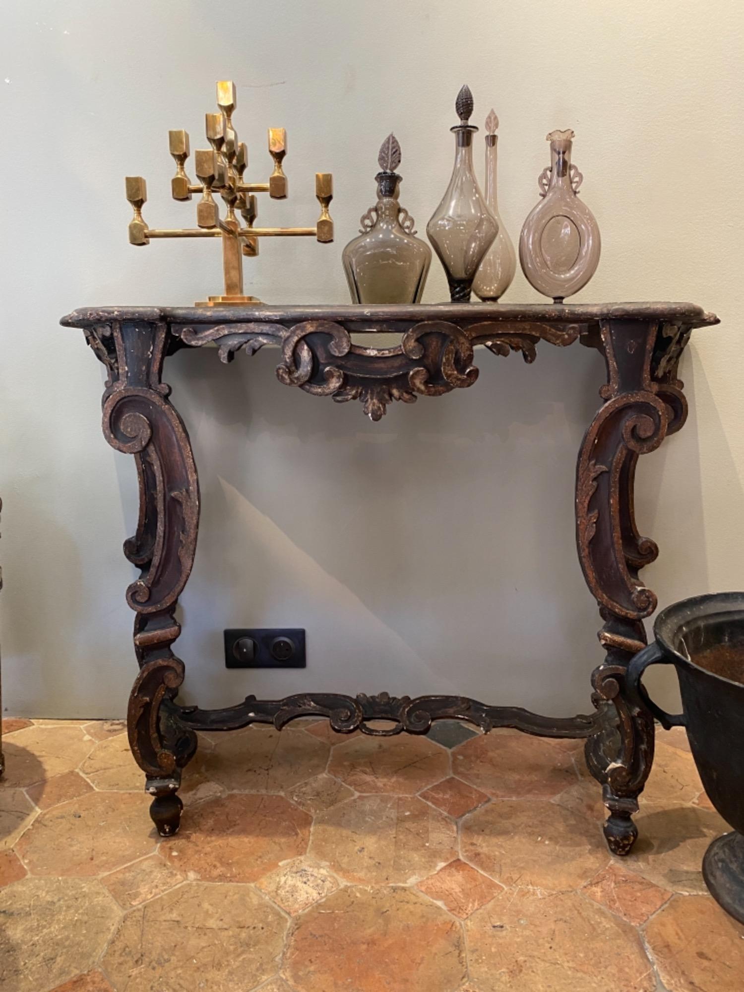 Italian console 18th c 