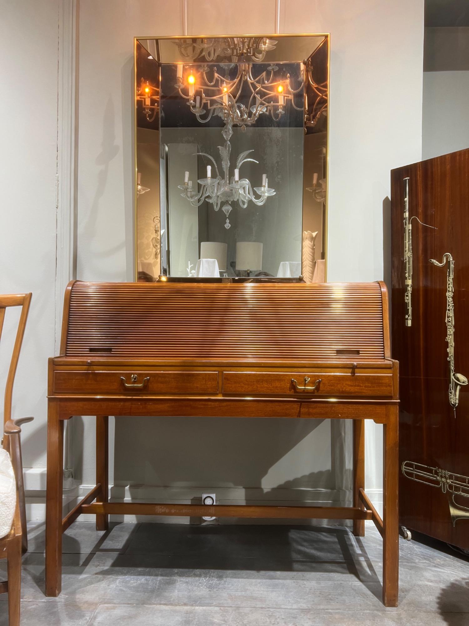 Mahogany Swedish desk D.Rosen circa 1940