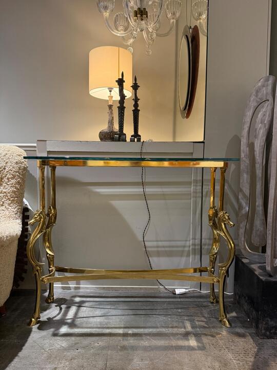 Maison jansen solid iron console corca 1970