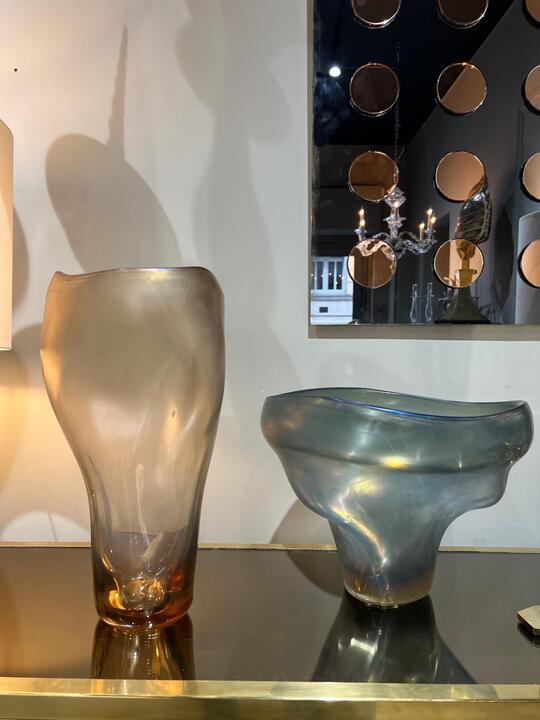 Massimo Micheluzzi 2 Murano vases 