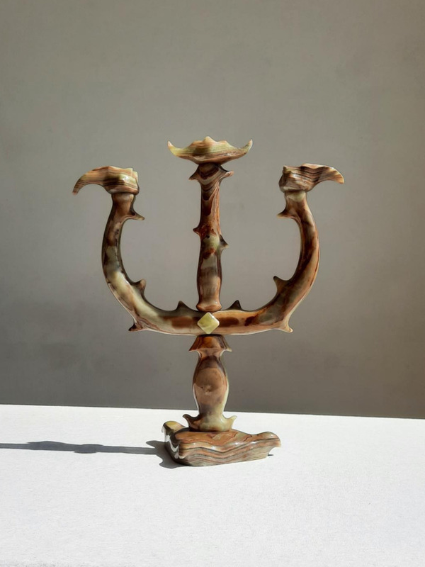 Onyx candelstick italy 1970