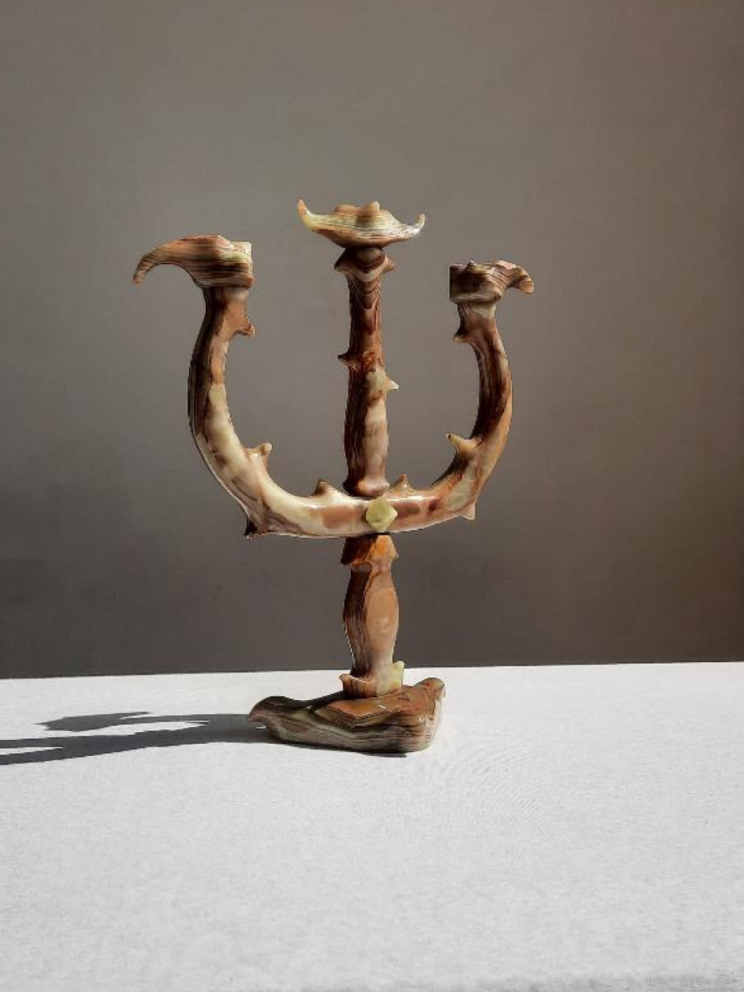 Onyx candelstick italy 1970