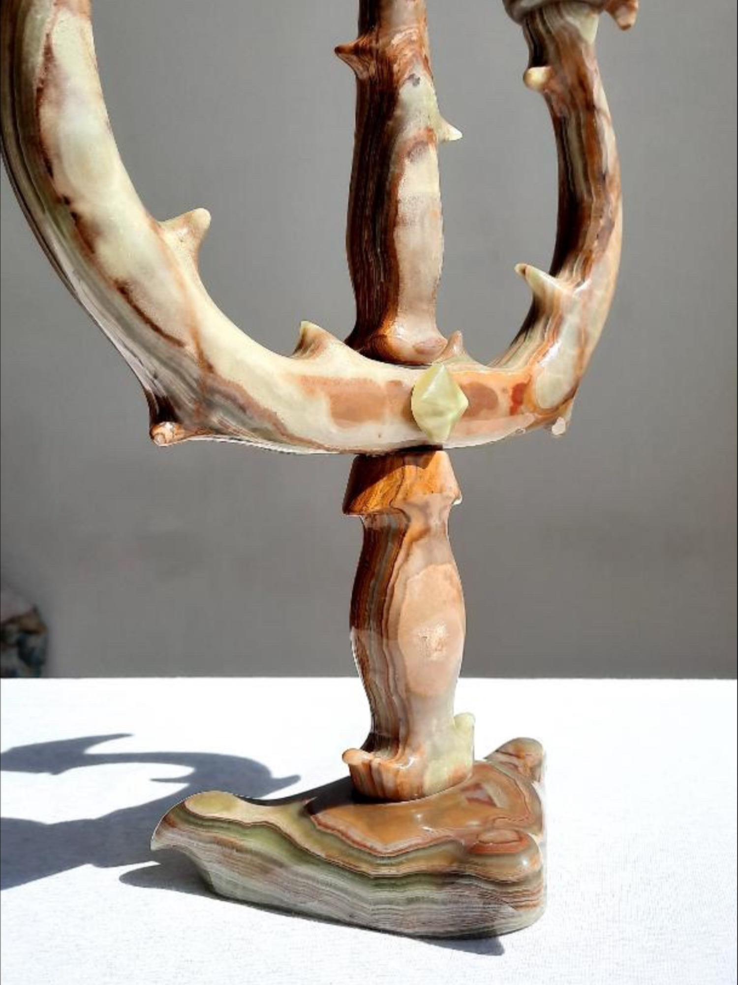 Onyx candelstick italy 1970