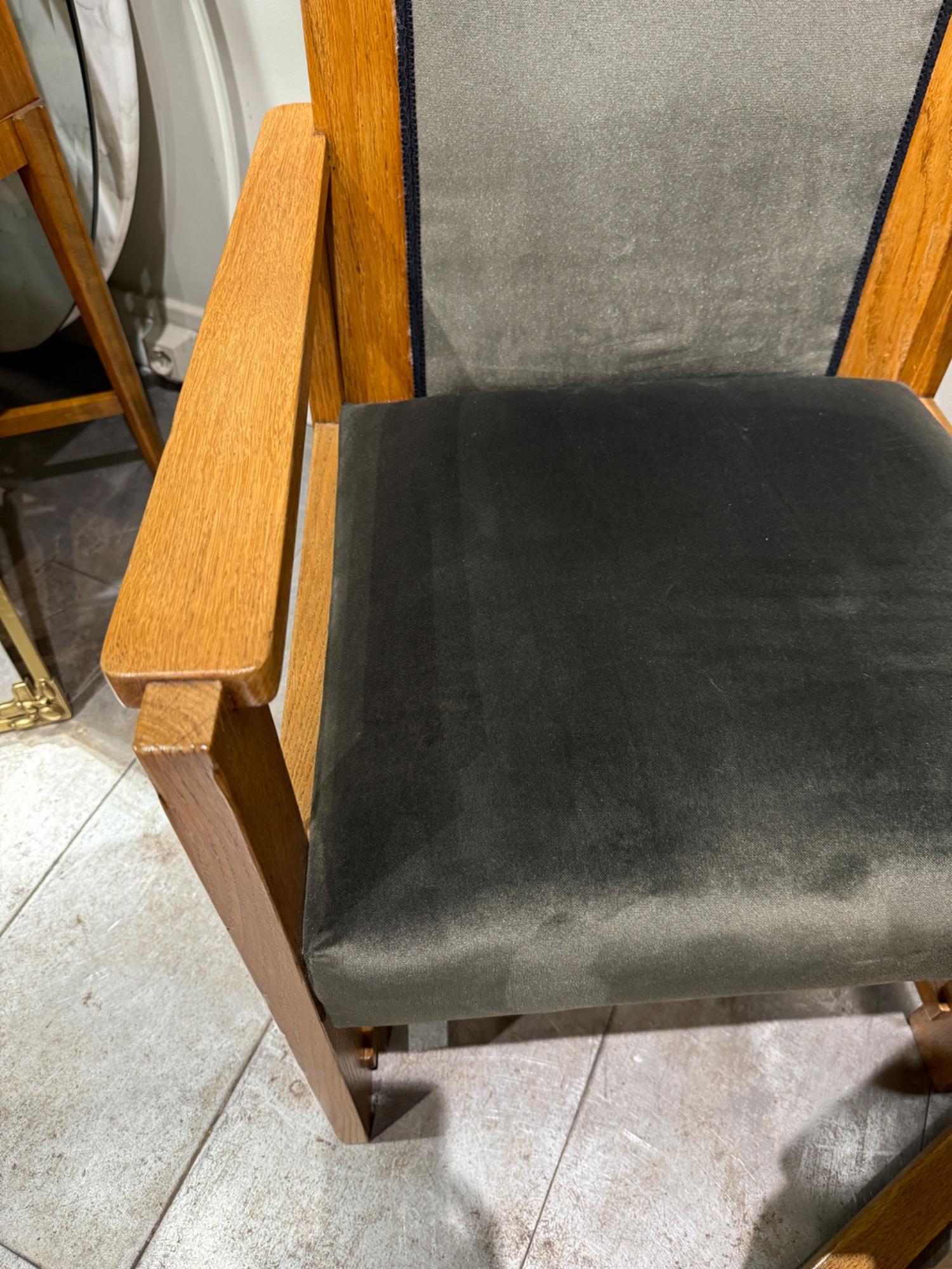 Pair of armchairs in oak by Frits Spanjaard circa 1920 