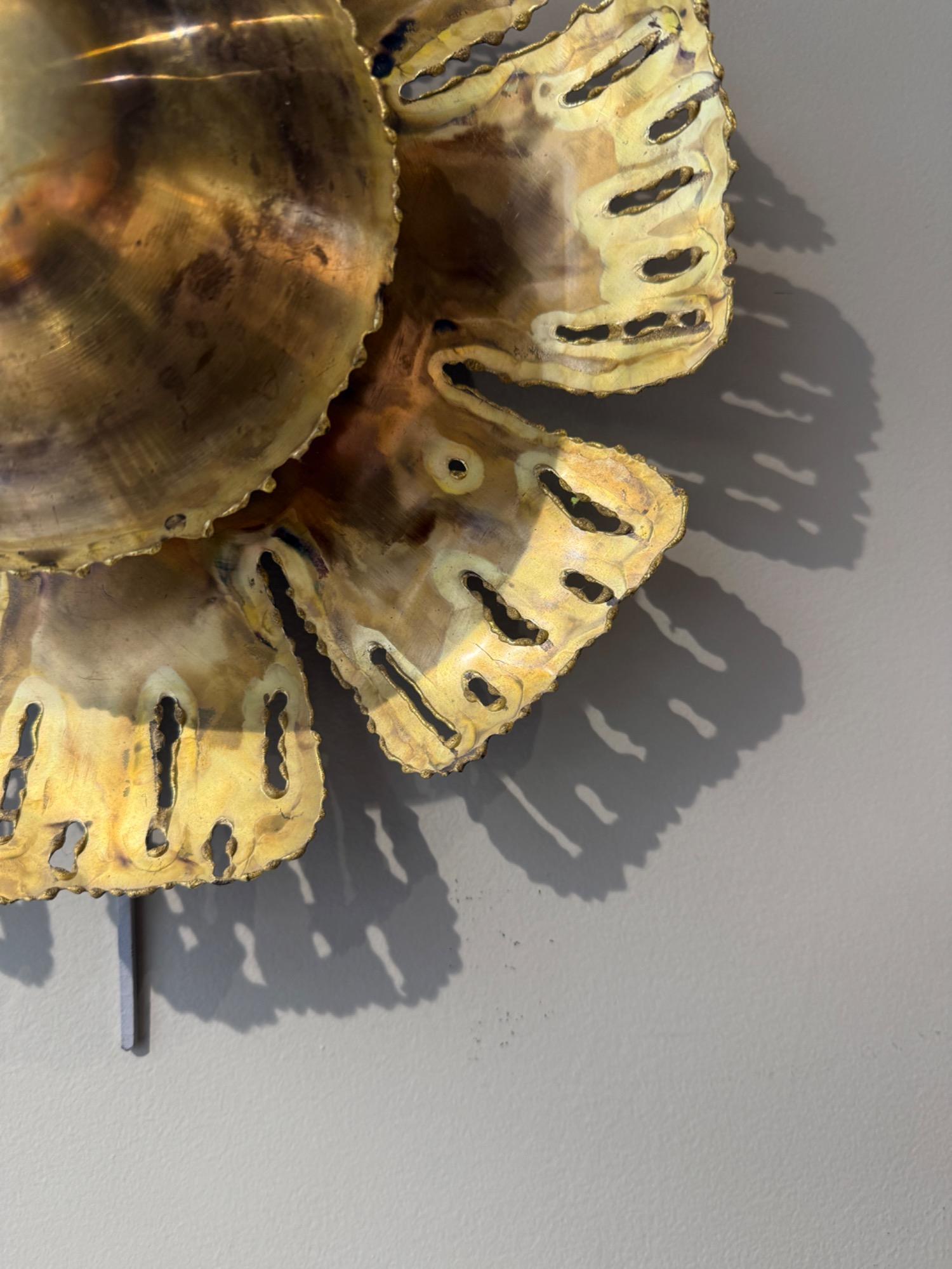 Pair of brass sconces S A Holm Sorensen Denmark 1970